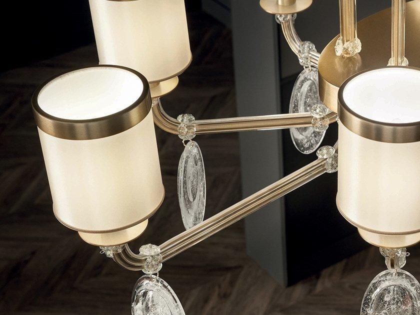 Metal and glass chandelier | Olympya Ellipse 12 by Masiero