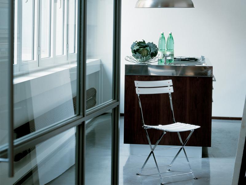 Folding stainless steel chair | Celestina by Zanotta