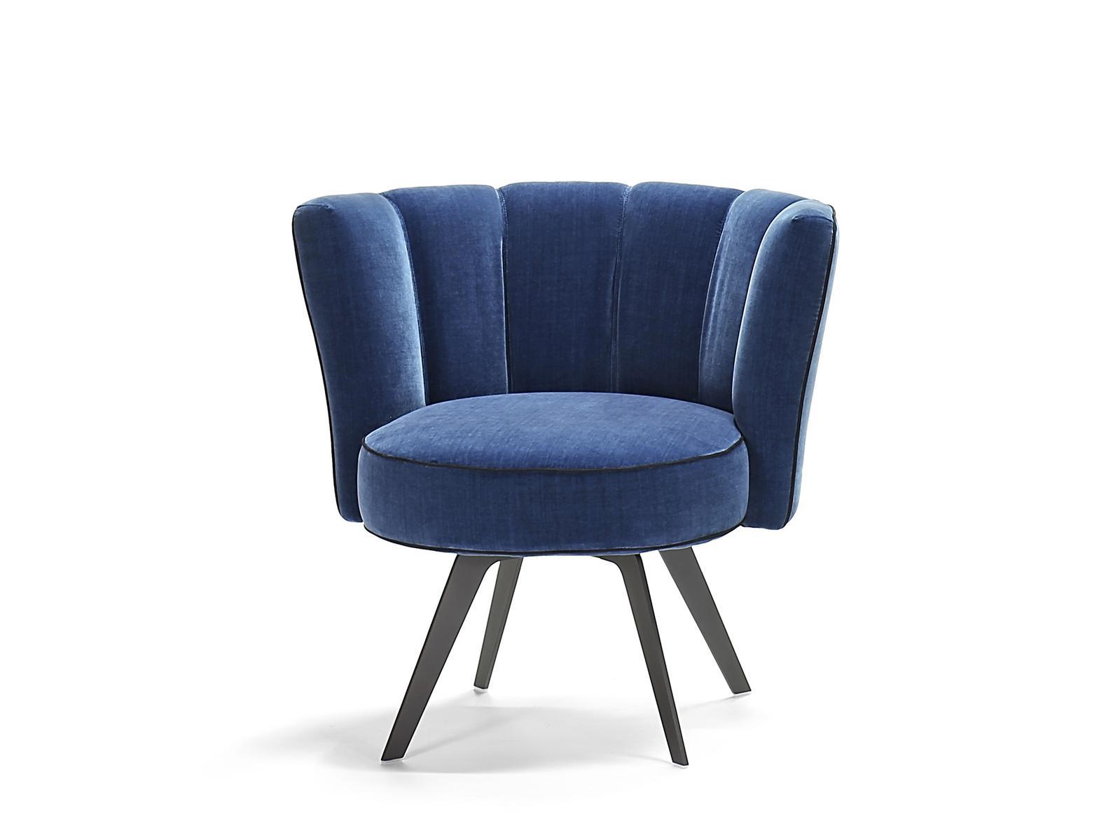 Upholstered velvet easy chair | Diva by Borzalino