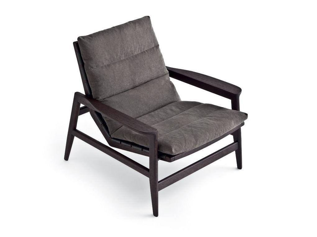 Upholstered fabric armchair with armrests | Ipanema by Poliform