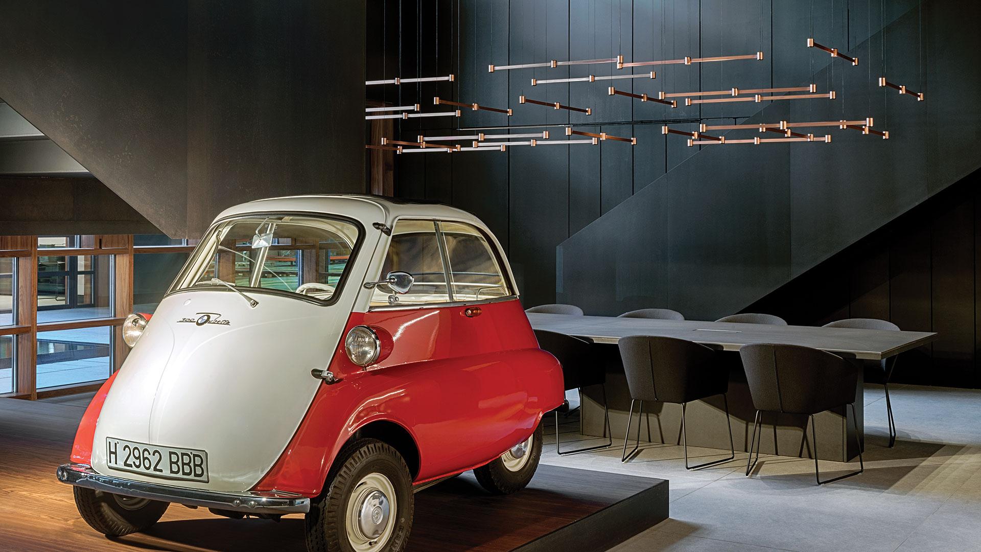 LED direct-indirect light brass pendant lamp |  by Arkoslight