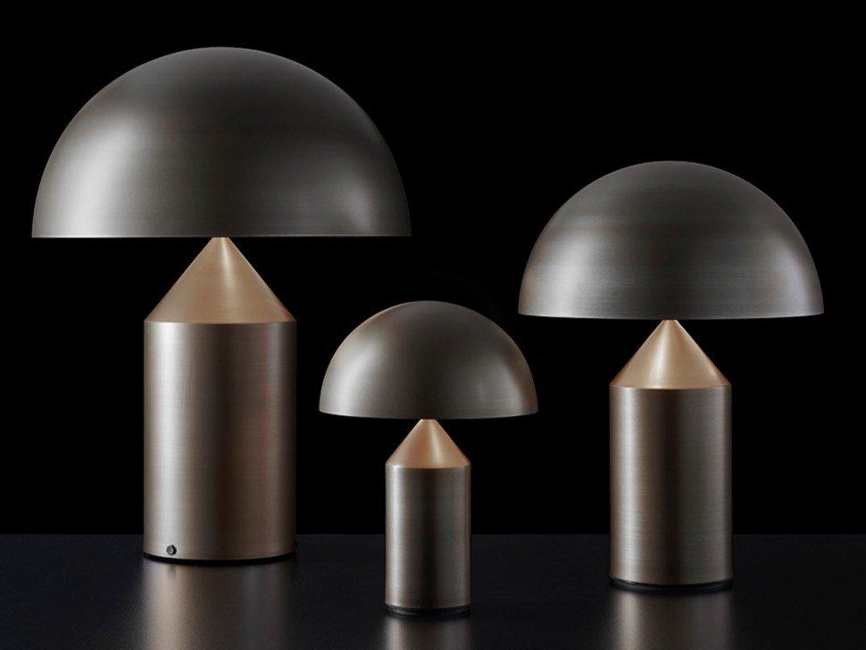 Bronze metal table lamp | Atollo Bronze by Oluce