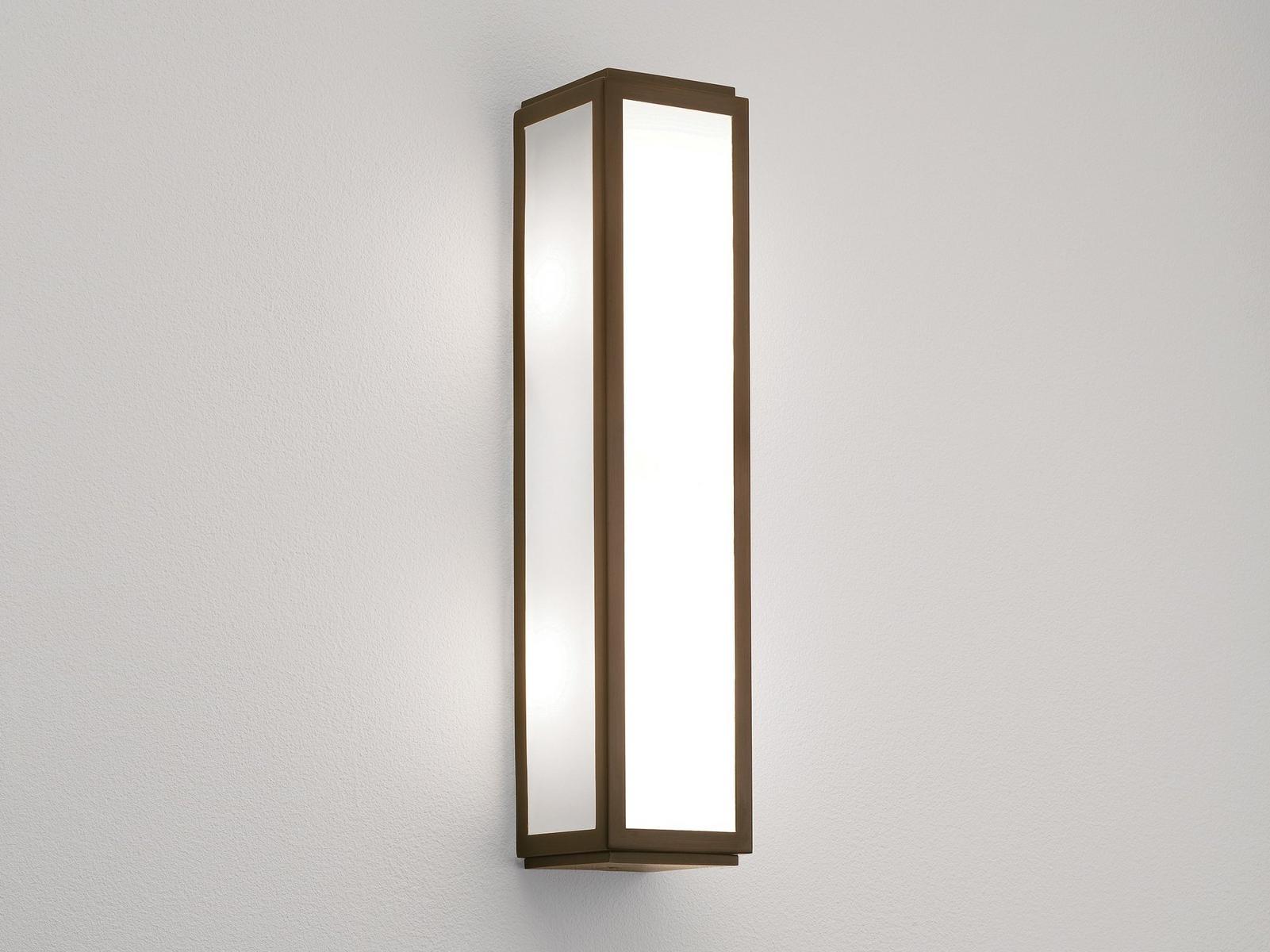 LED glass and steel wall lamp for bathroom | Mashiko by Astro lighting