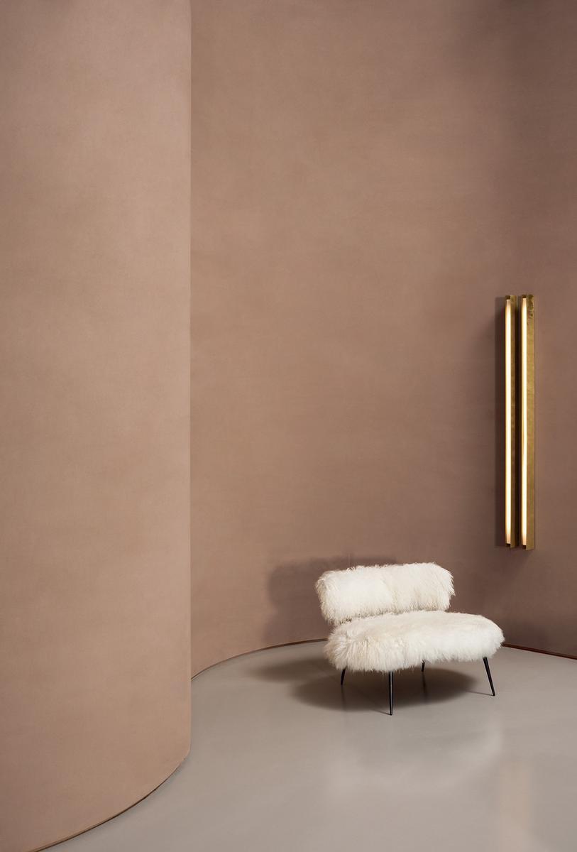 Upholstered fur armchair | Nepal Mama by Baxter