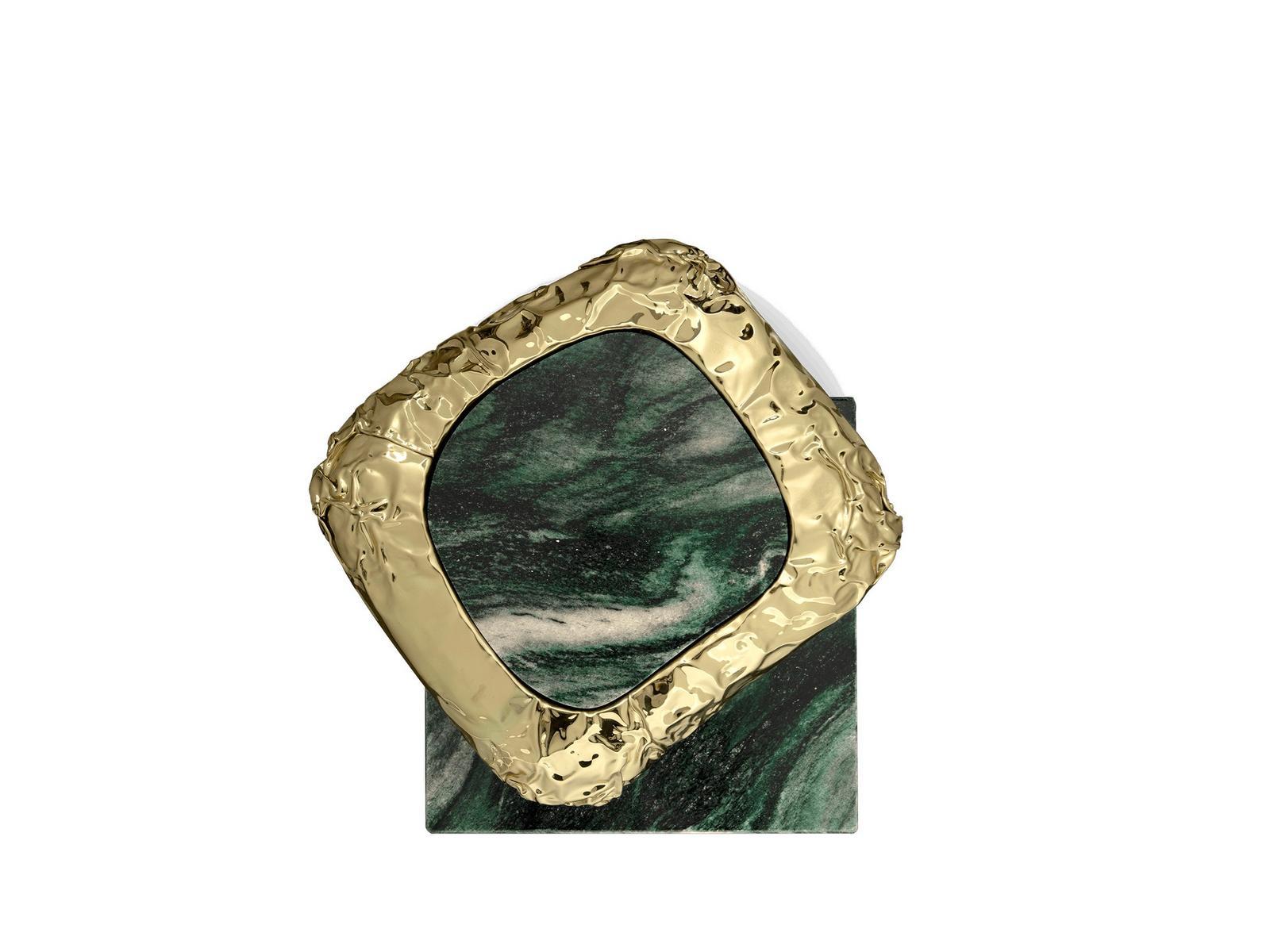 Square marble coffee table | Stonehenge Laponia Green by Boca Do Lobo