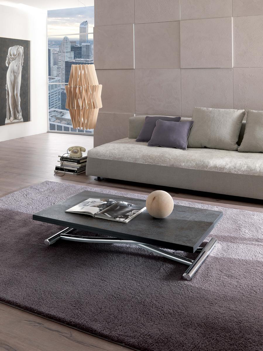 Height-adjustable rectangular coffee table | Mondial Cr by Ozzio Italia