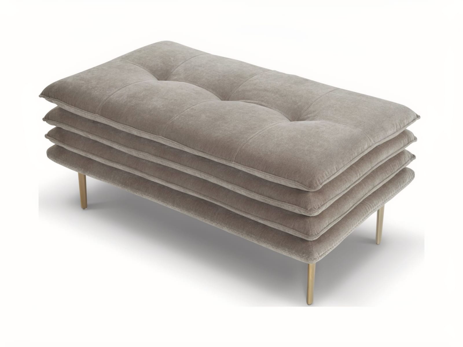 Stylish, multi-layered Mater Familias poufs offer comfort, practicality, and versatility for any room, enhancing space with a unique design accent. | Mater Familias by Calia Italia