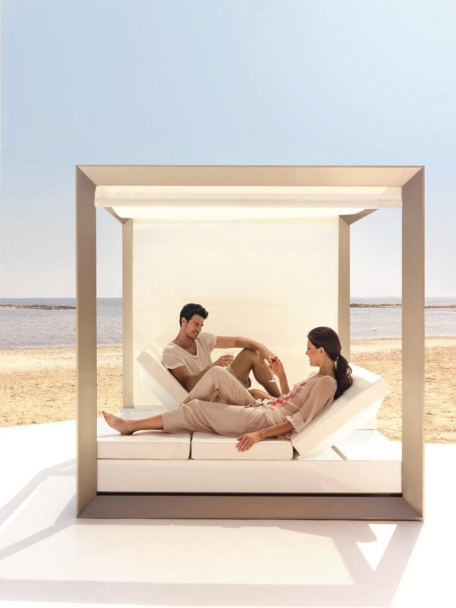 Recliner garden bed | Daybed Vela by Vondom