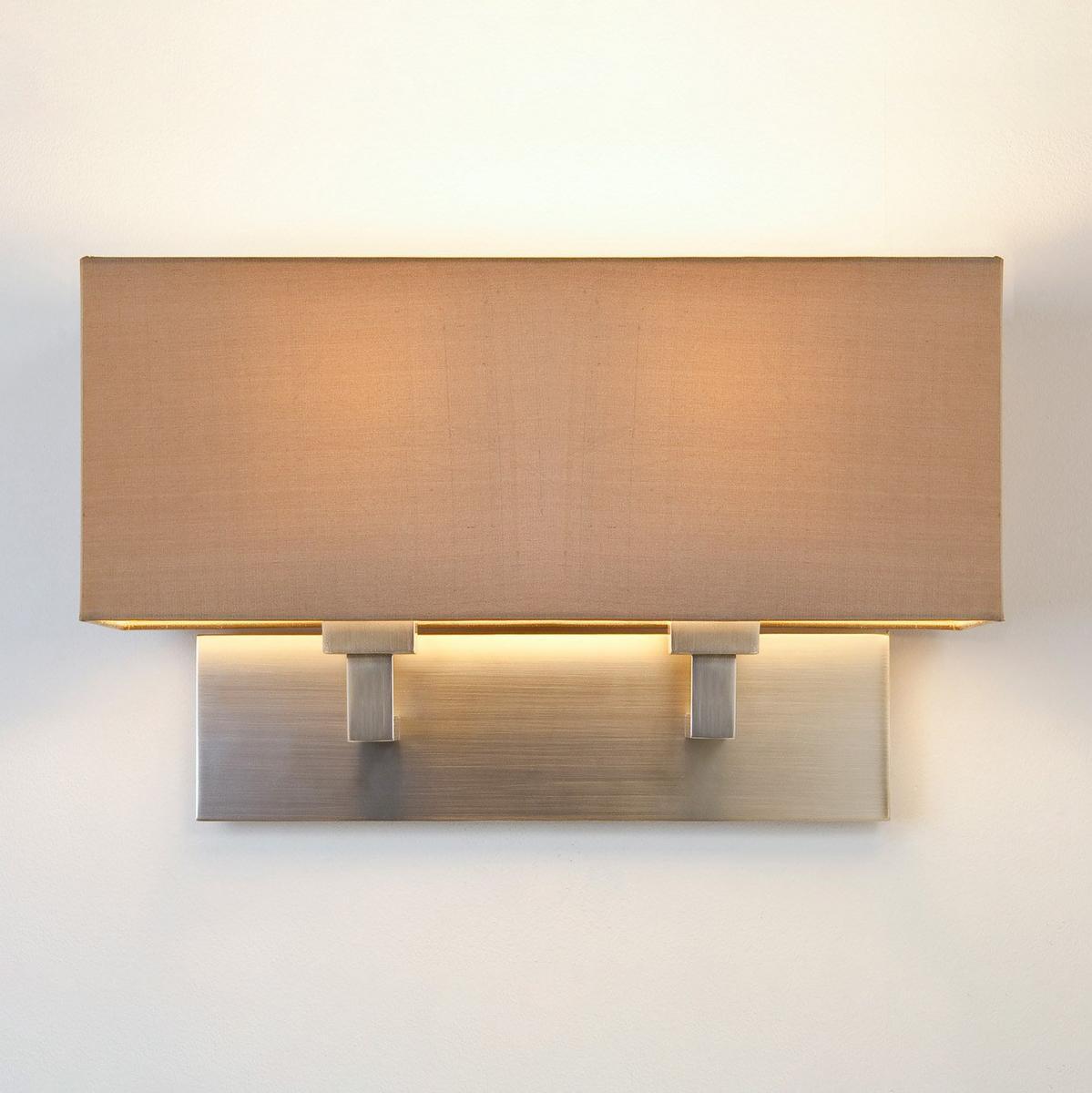 Wall lamp in steel and fabric | Park Lane Twin by Astro lighting