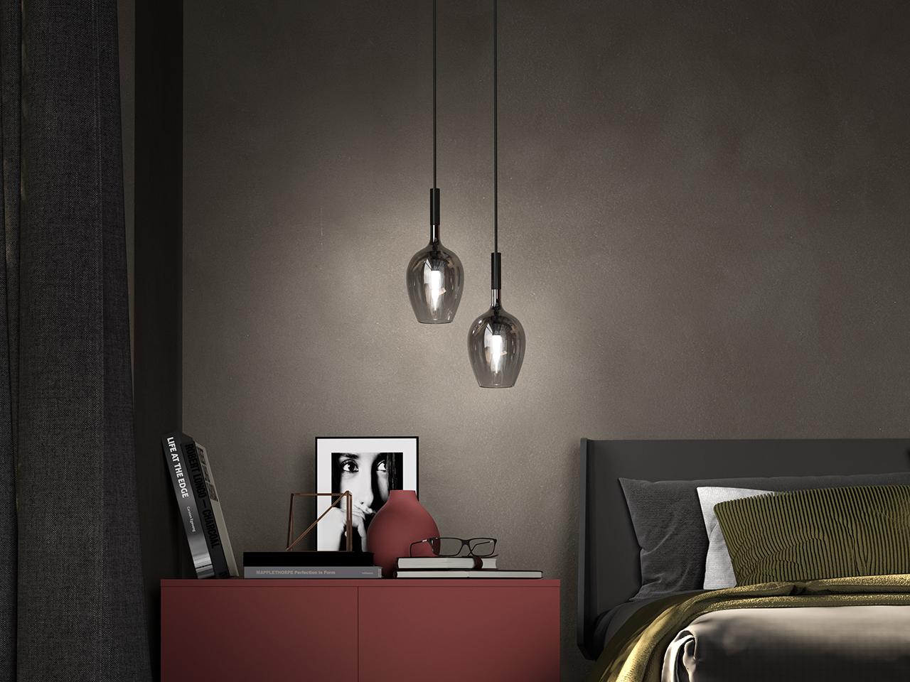 Blown glass pendant lamp | Rosè 3050/s1 by Italamp