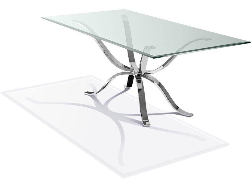 Rectangular glass table | Atlante by Cantori