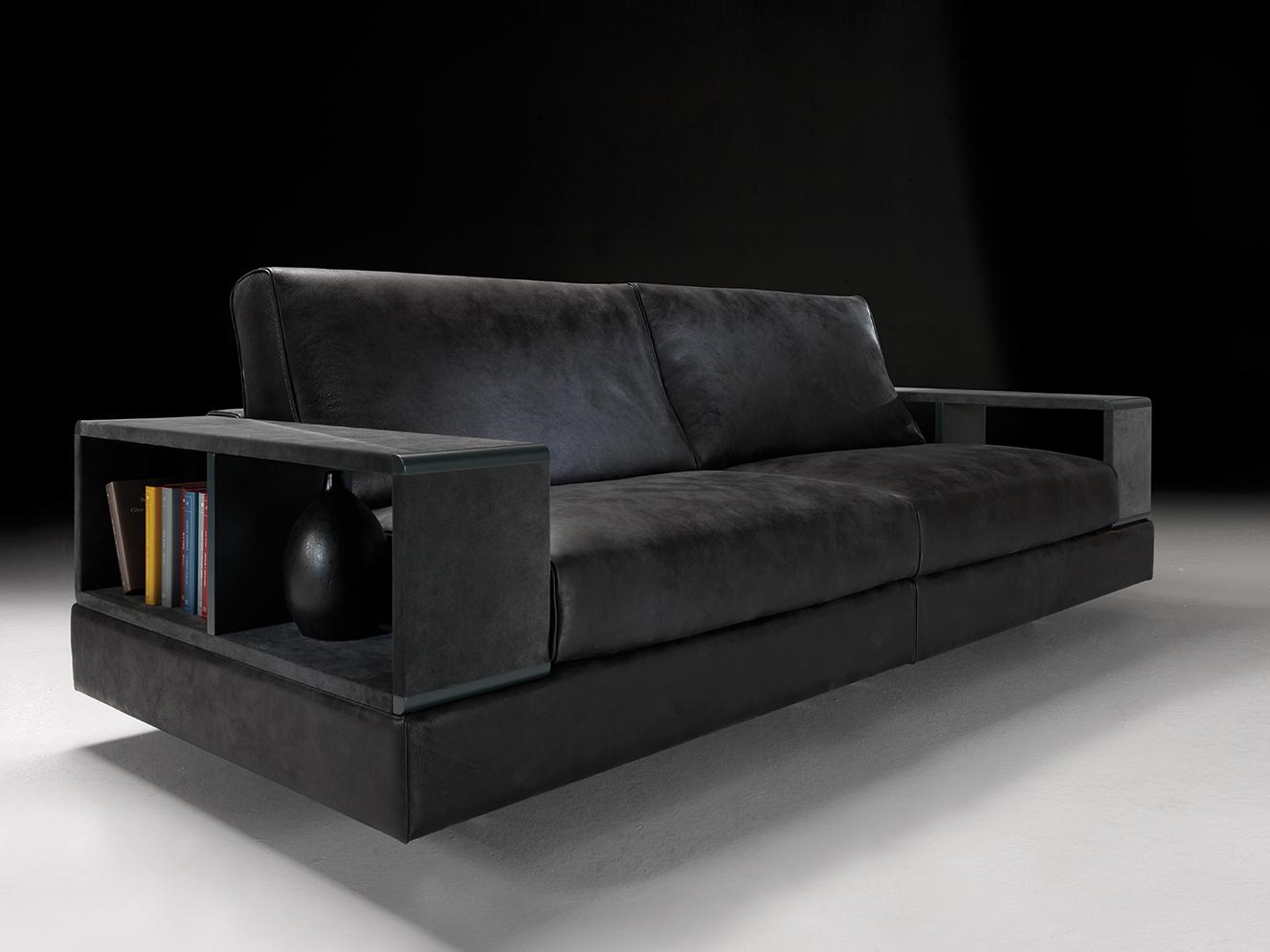 Sectional nabuk sofa | Moat by Borzalino