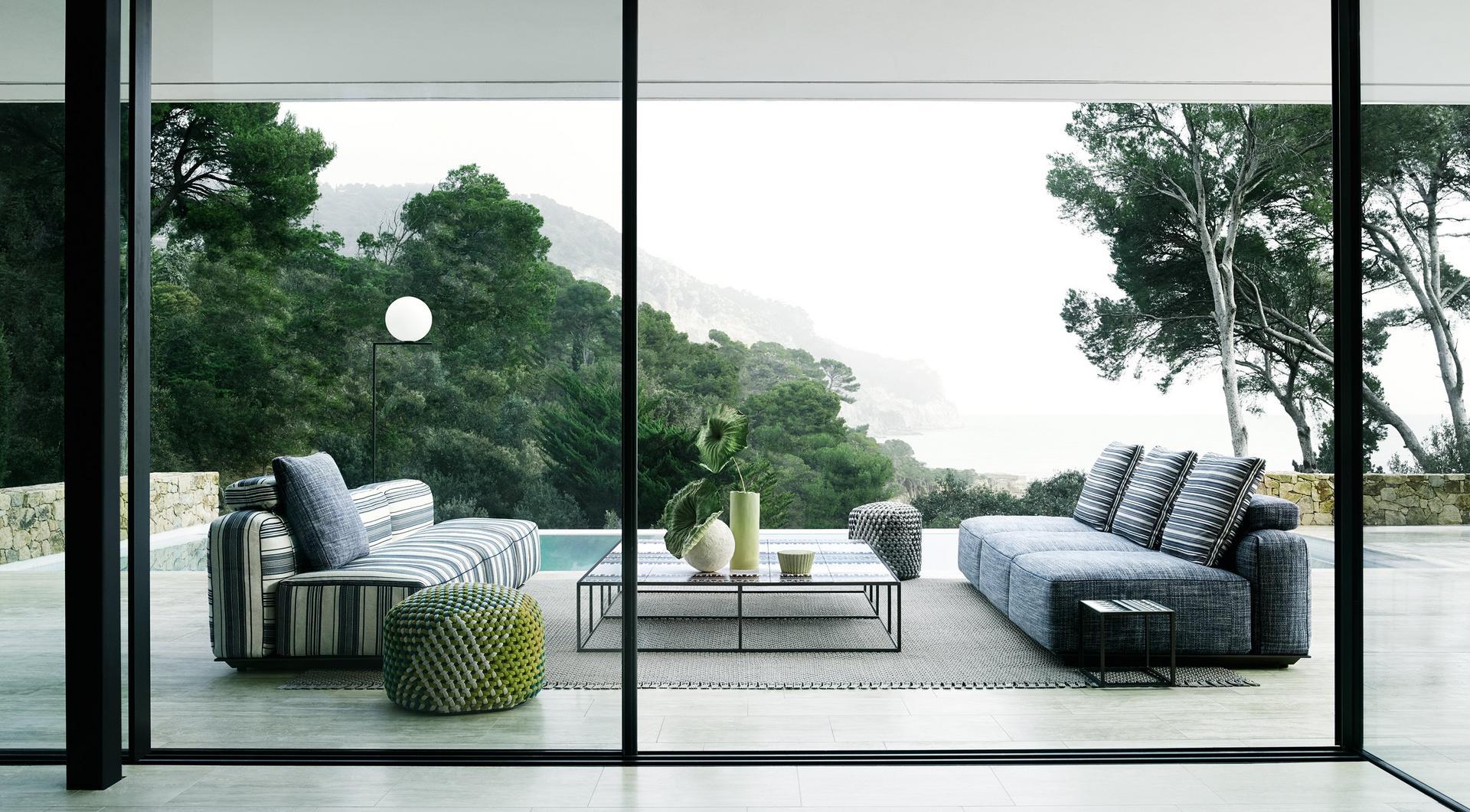 Sectional fabric garden sofa | Hybrid by B&B Italia