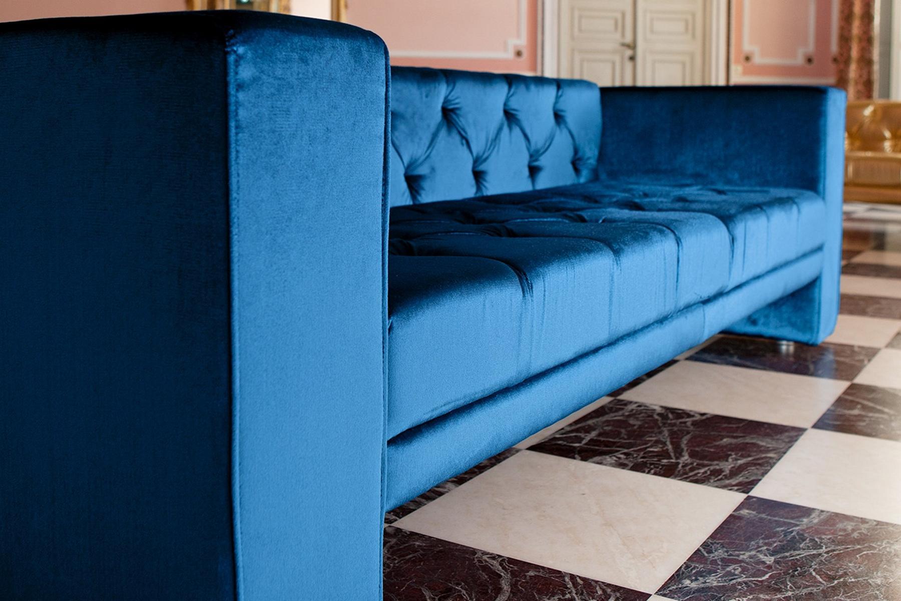 Tufted 4 seater fabric sofa | Tubby by Domingo salotti