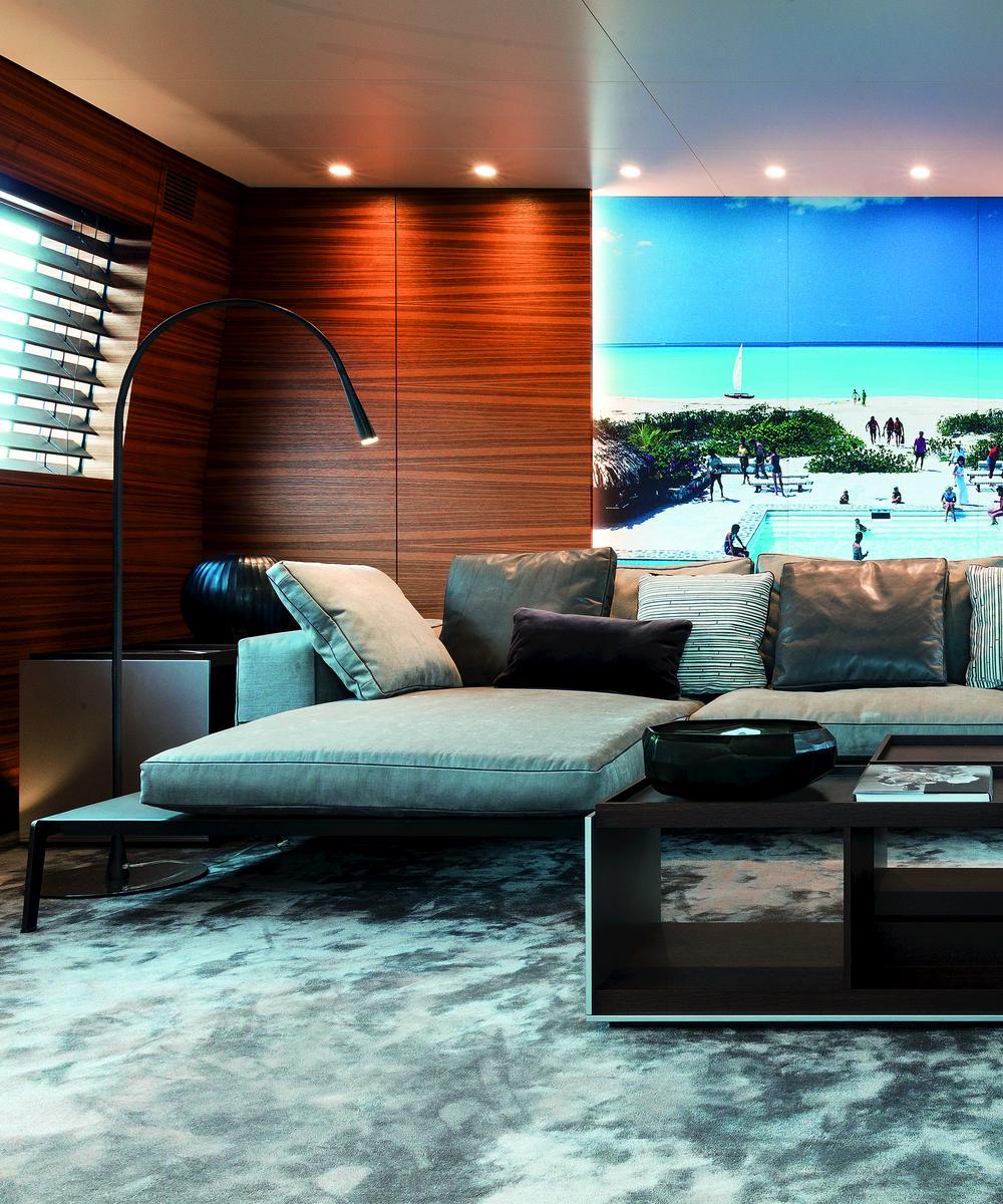 LED floor lamp with swing arm | Flexiled by Contardi