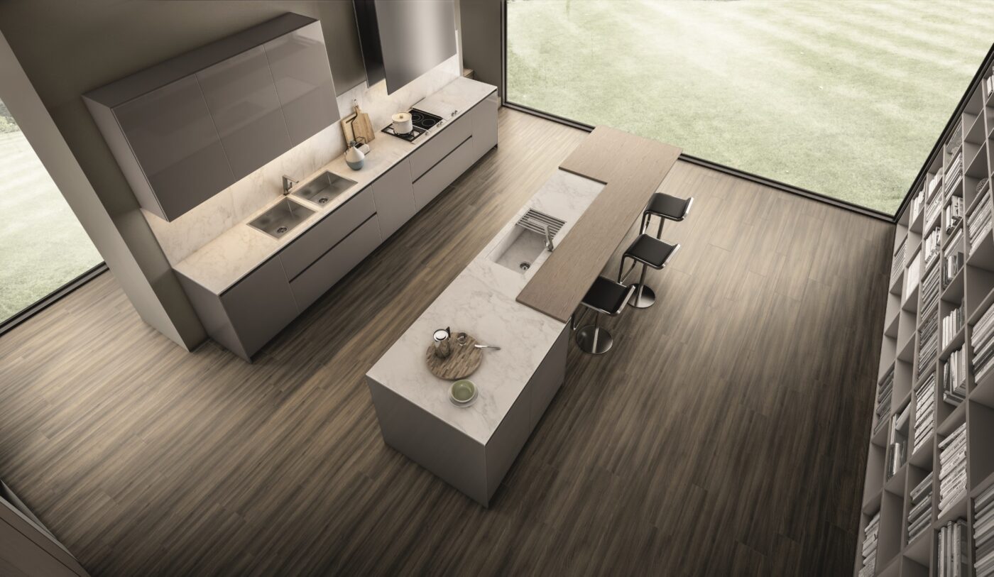 Stone kitchen with handles Aster Cucine Contempora