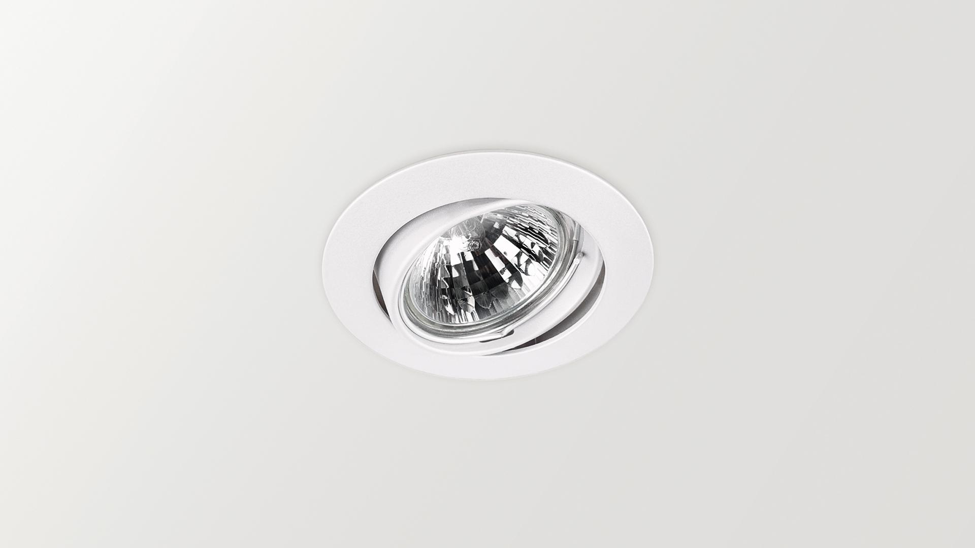 Recessed adjustable round aluminium spotlight | Basic Tilt 12v & 230v by Arkoslight