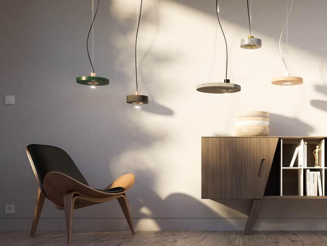 Wooden pendant lamp | Rond by Dark