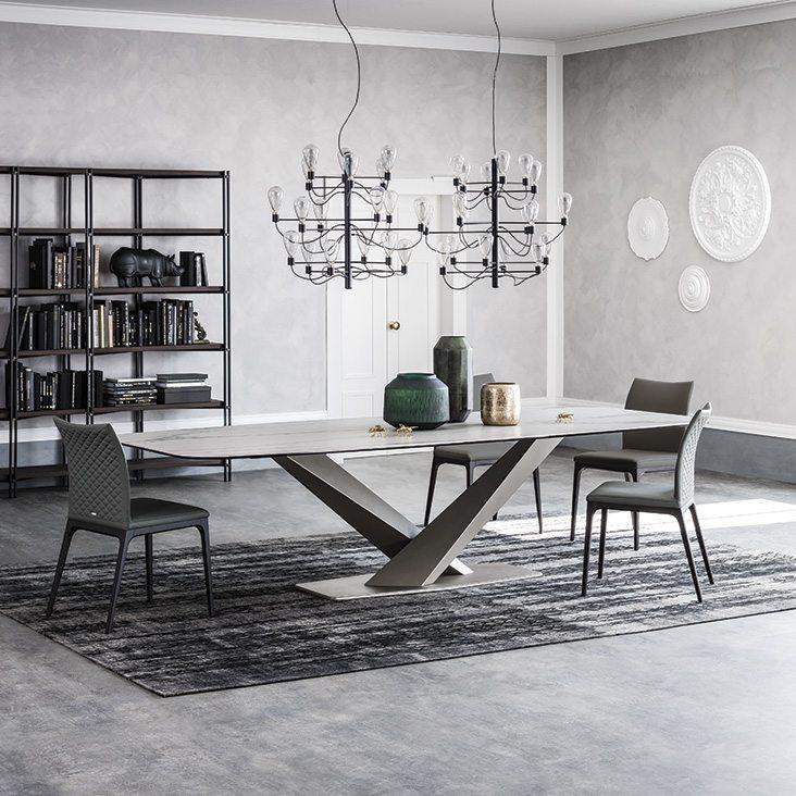 Oval ceramic table | Stratos Keramik by Cattelan Italia
