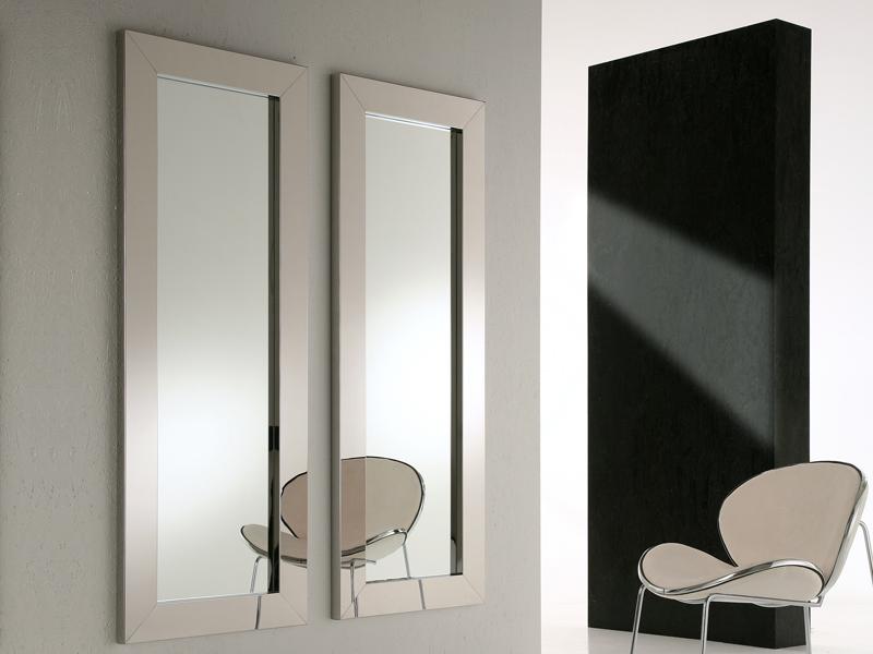 Framed mirror | Titanio by Riflessi