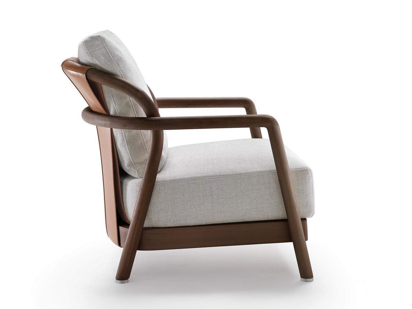 Fabric armchair with armrests | Alison by Flexform