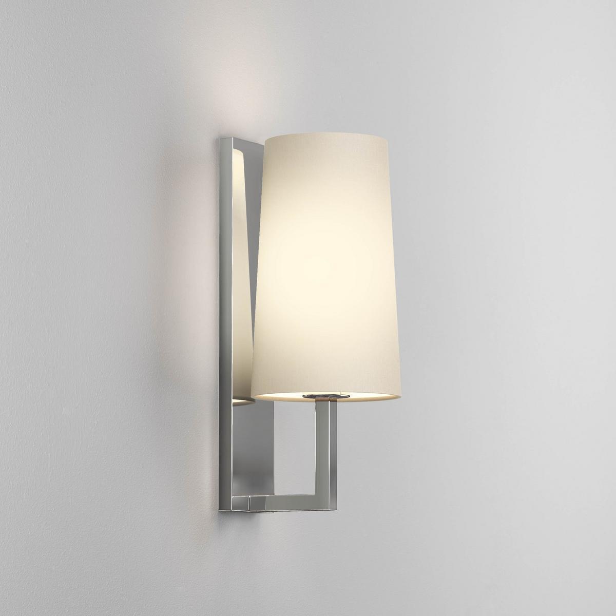 Aluminum wall lamp and fabric lampshade | Riva by Astro lighting