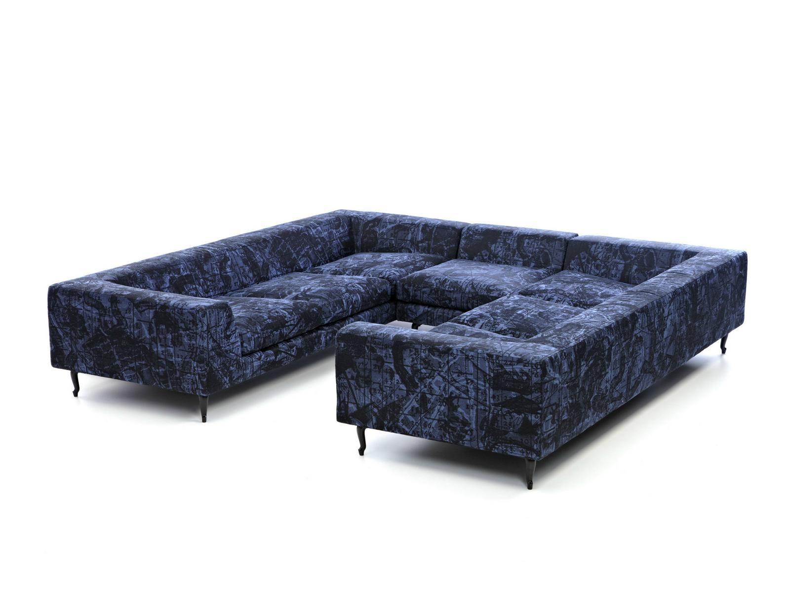 Sectional Dacron® sofa | Zliq Island by Moooi