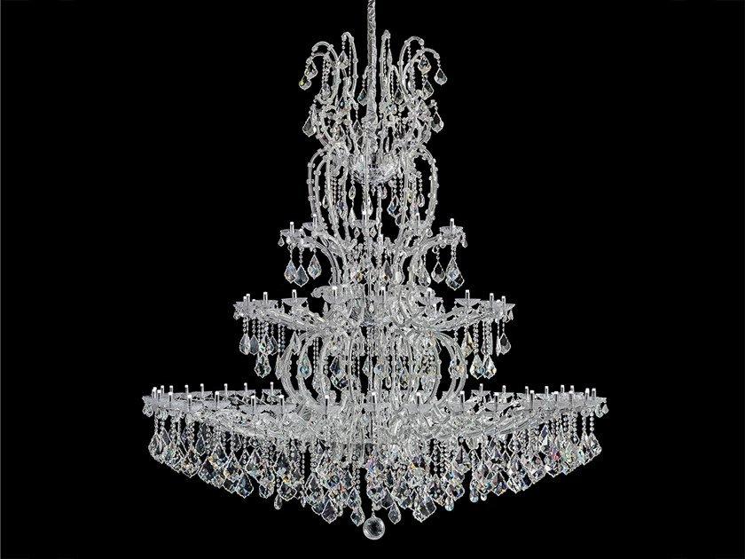 Metal chandelier with Swarovski® Crystals | Maria Teresa Ve 901 70 by Masiero
