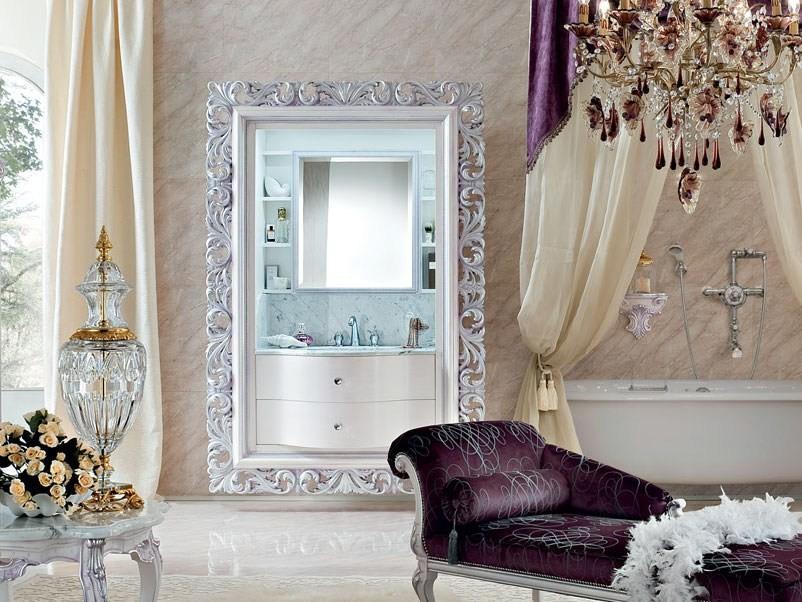 Wall-mounted vanity unit with drawers with mirror | 13698 by Modenese Gastone