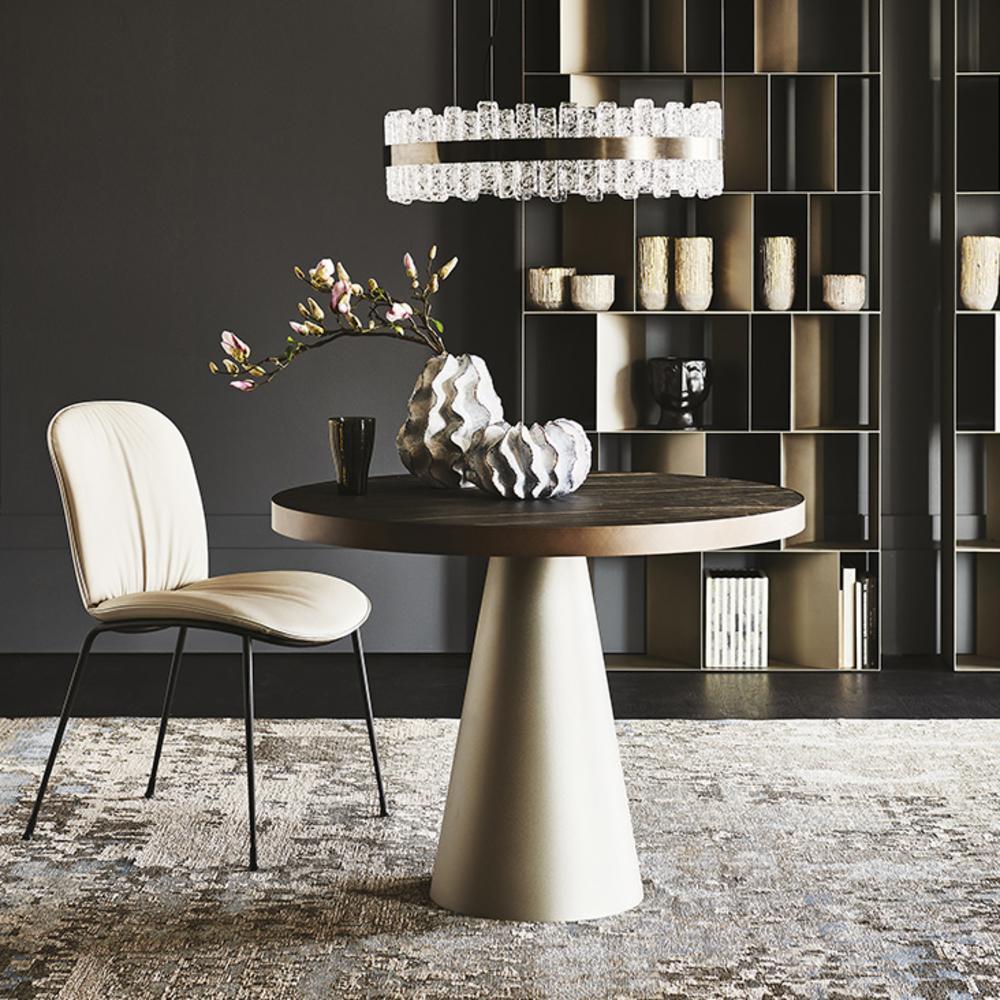 Round metal coffee table | Saturno Keramik Bistrot by Cattelan Italia