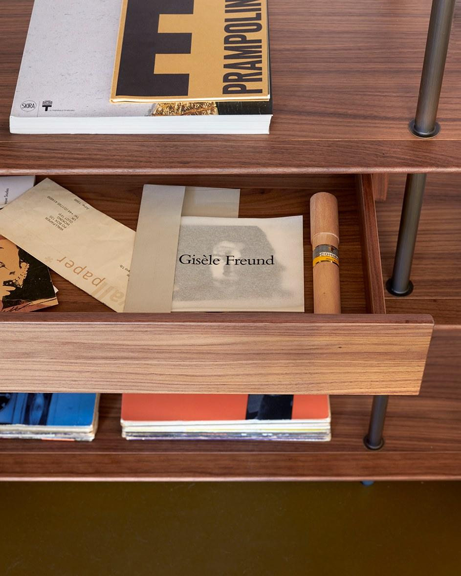 Open freestanding wooden shelving unit | Arial by Potocco