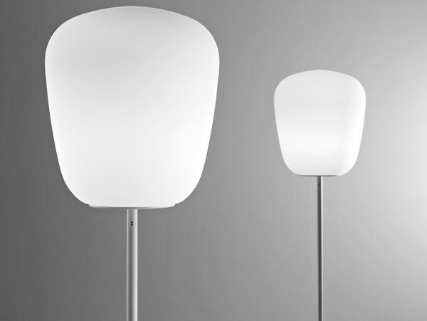 Halogen fluorescent glass floor lamp | Lumi Baka by Fabbian