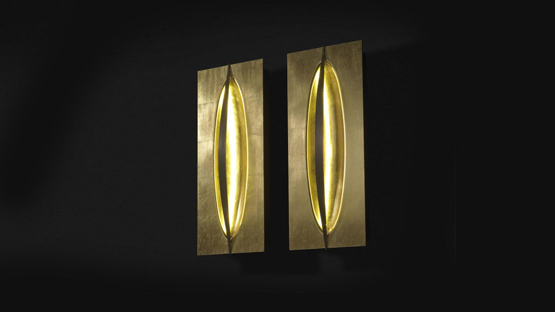 LED gold leaf wall light | Terra by Reflex