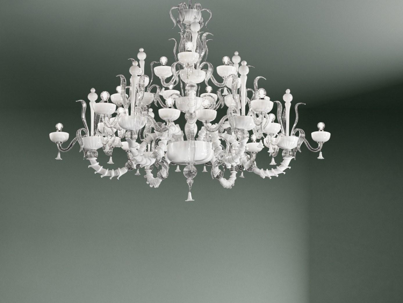 Glass chandelier | Foscari by Sylcom