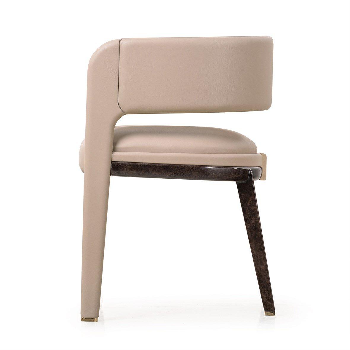 Leather easy chair with armrests | Eclipse by Turri