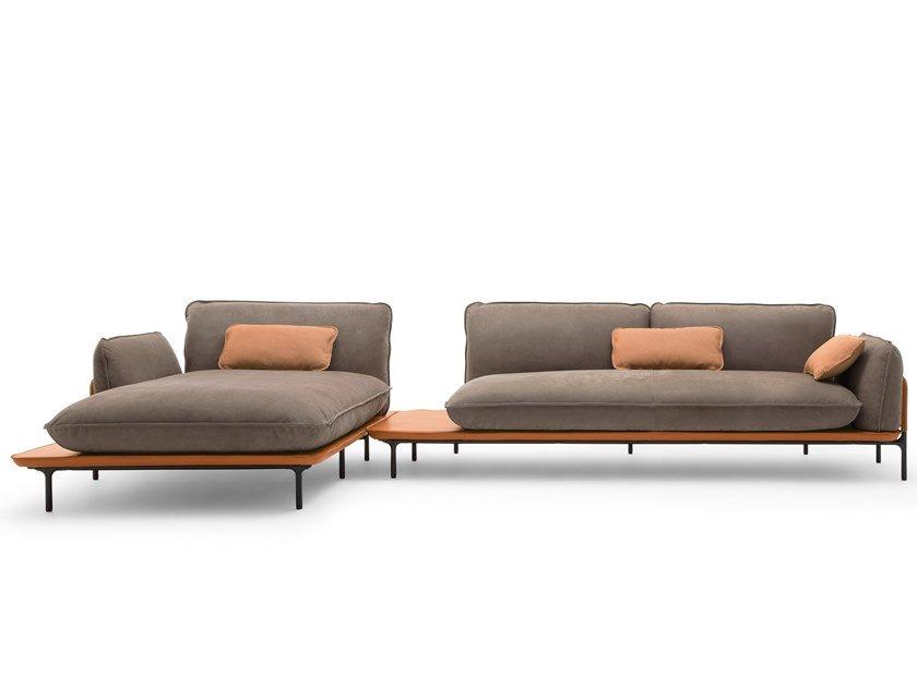 Sectional modular fabric sofa with chaise longue | 515 Addit by Rolf Benz