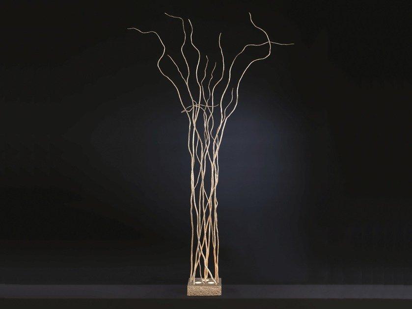 Halogen handmade bronze floor lamp | Wind Pa637/3 by Serip
