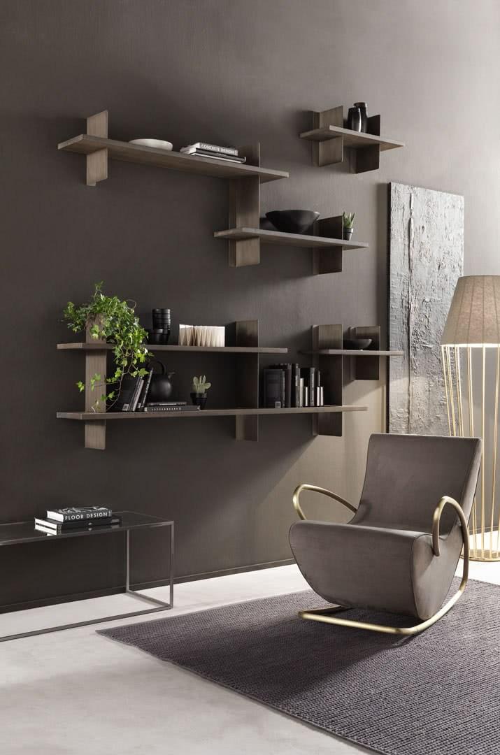 Rocking fabric armchair with armrests | Camilla by Cantori