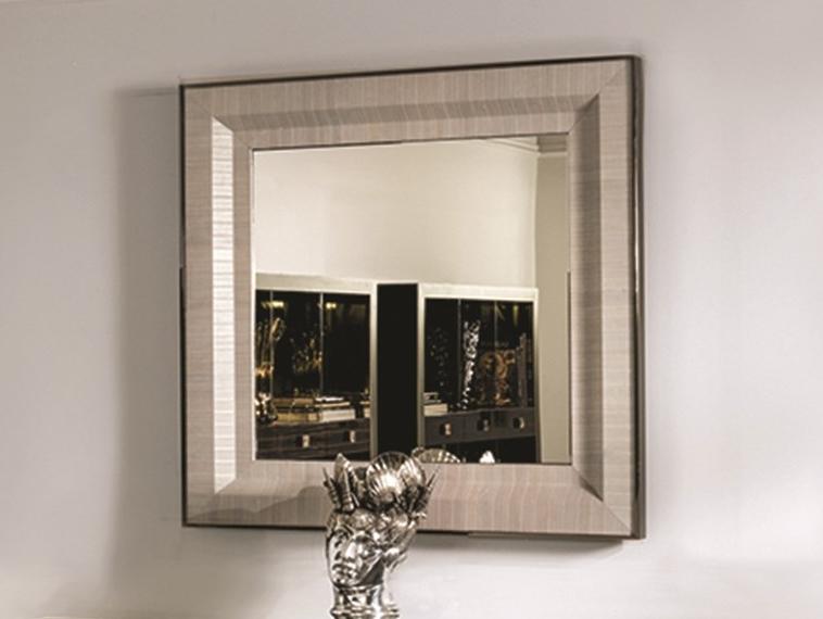 Square leather mirror | Adone by Longhi