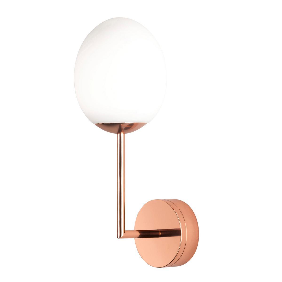 LED wall light in metal and opal glass | Kiwi by Astro lighting