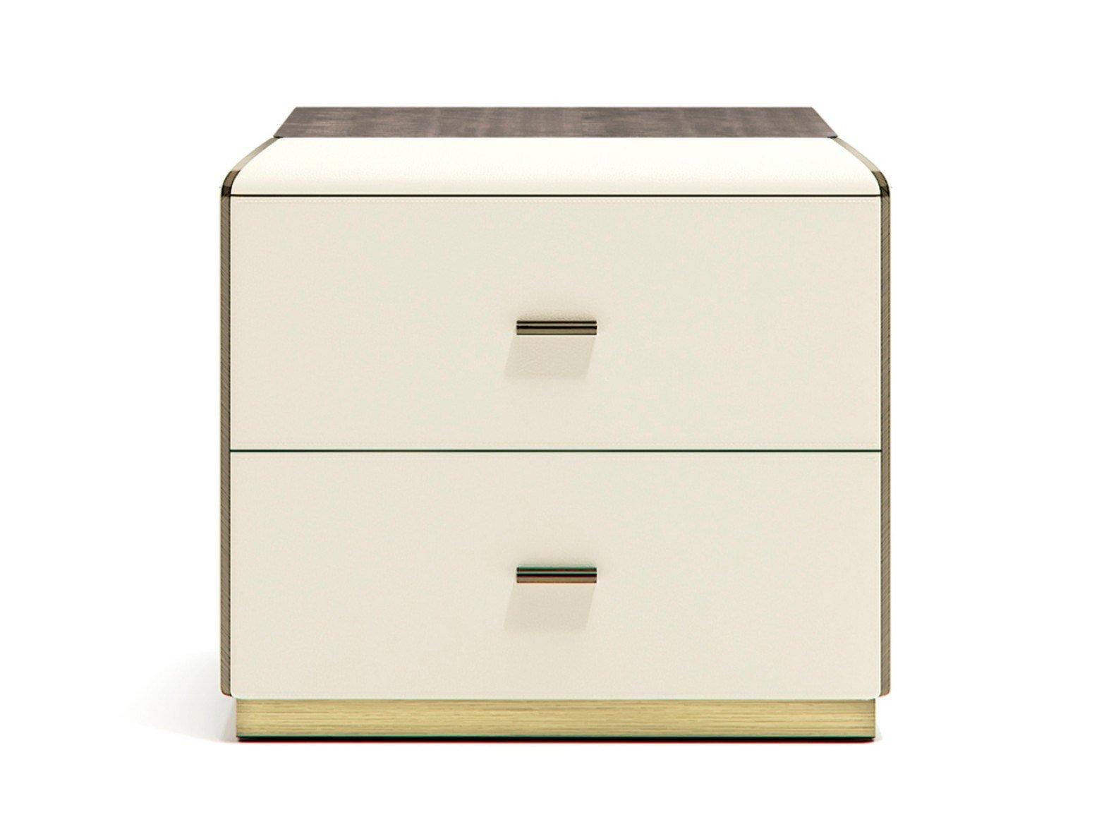 Rectangular wooden bedside table with drawers | Orion Xl by Capital Collection