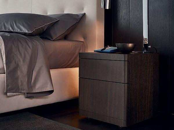 Wooden bedside table with drawers | You by Poliform