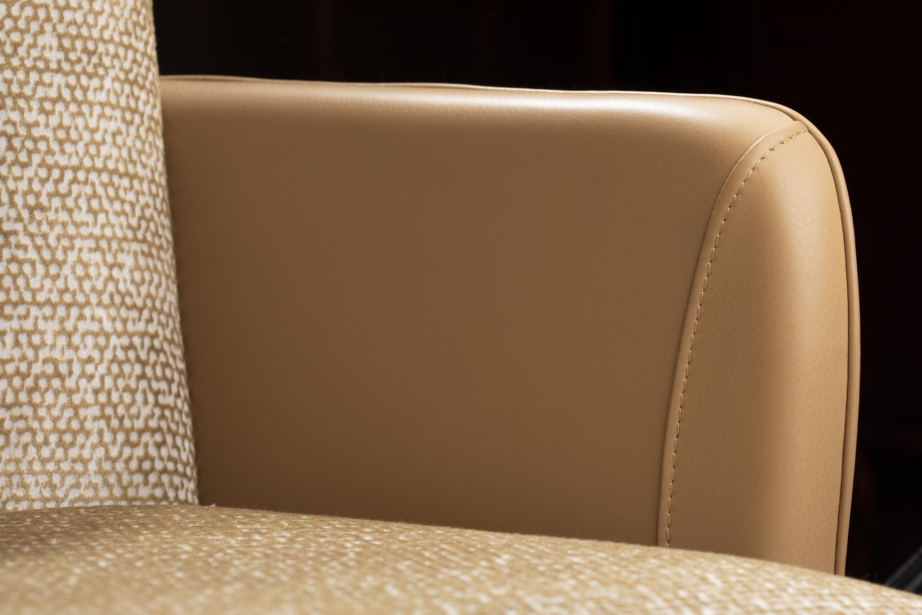 Upholstered velvet chair with armrests | Caprice by Bruno Zampa