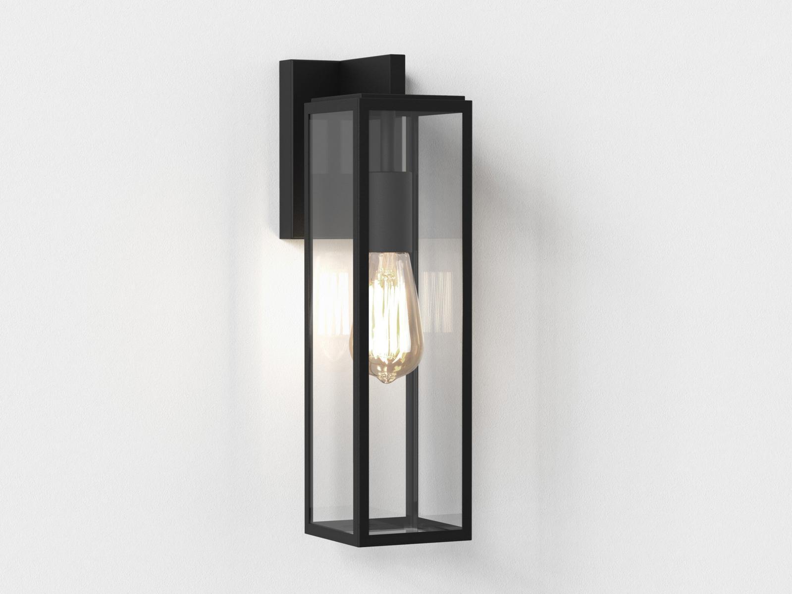 LED glass and steel Outdoor wall Lamp | Harvard Lantern by Astro lighting