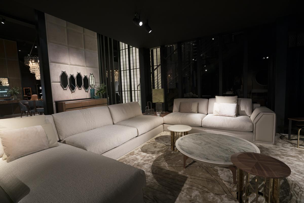 Sectional fabric sofa | Ambassador by Bruno Zampa