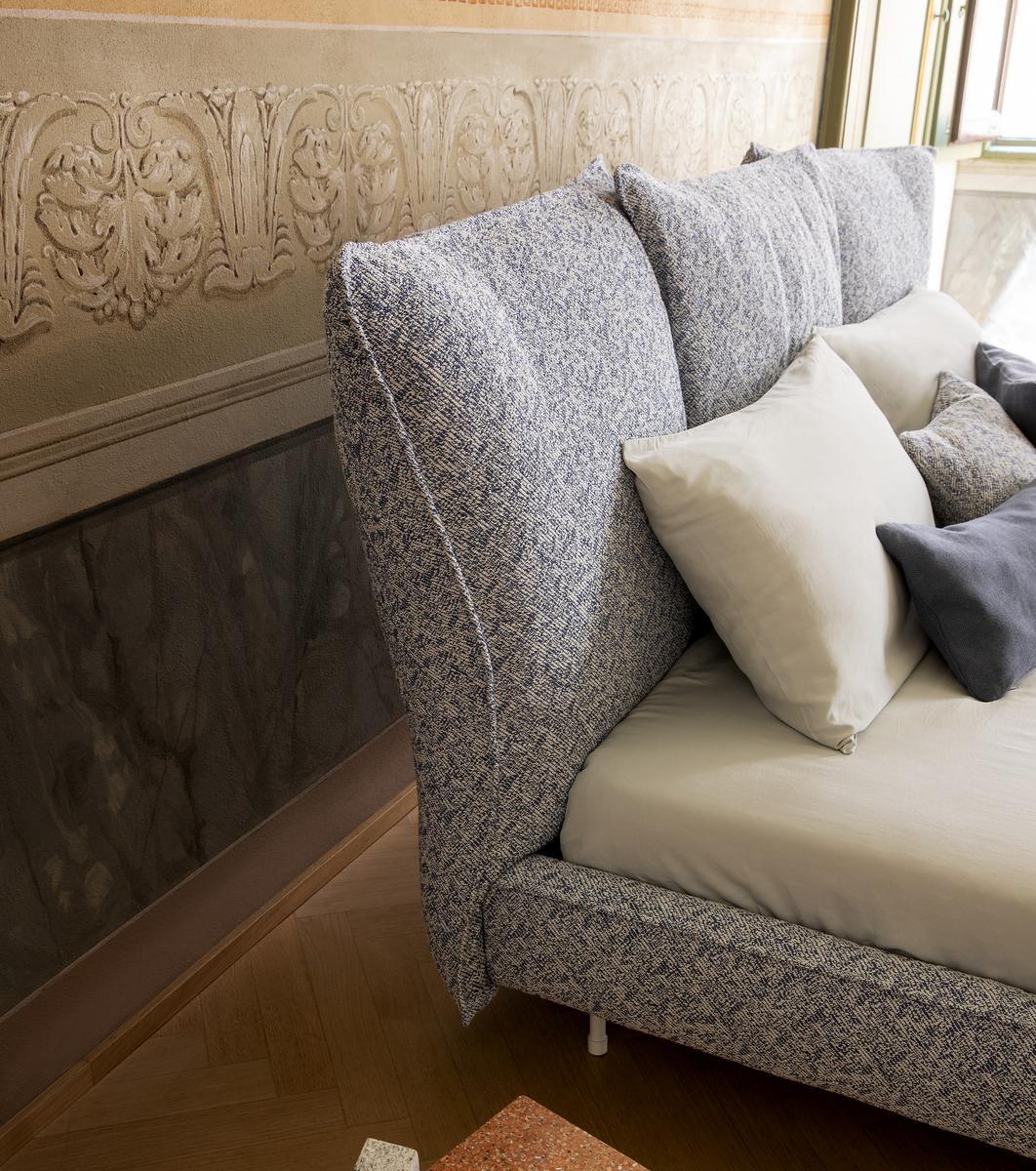 Double bed with upholstered headboard | Madame C. by Bonaldo