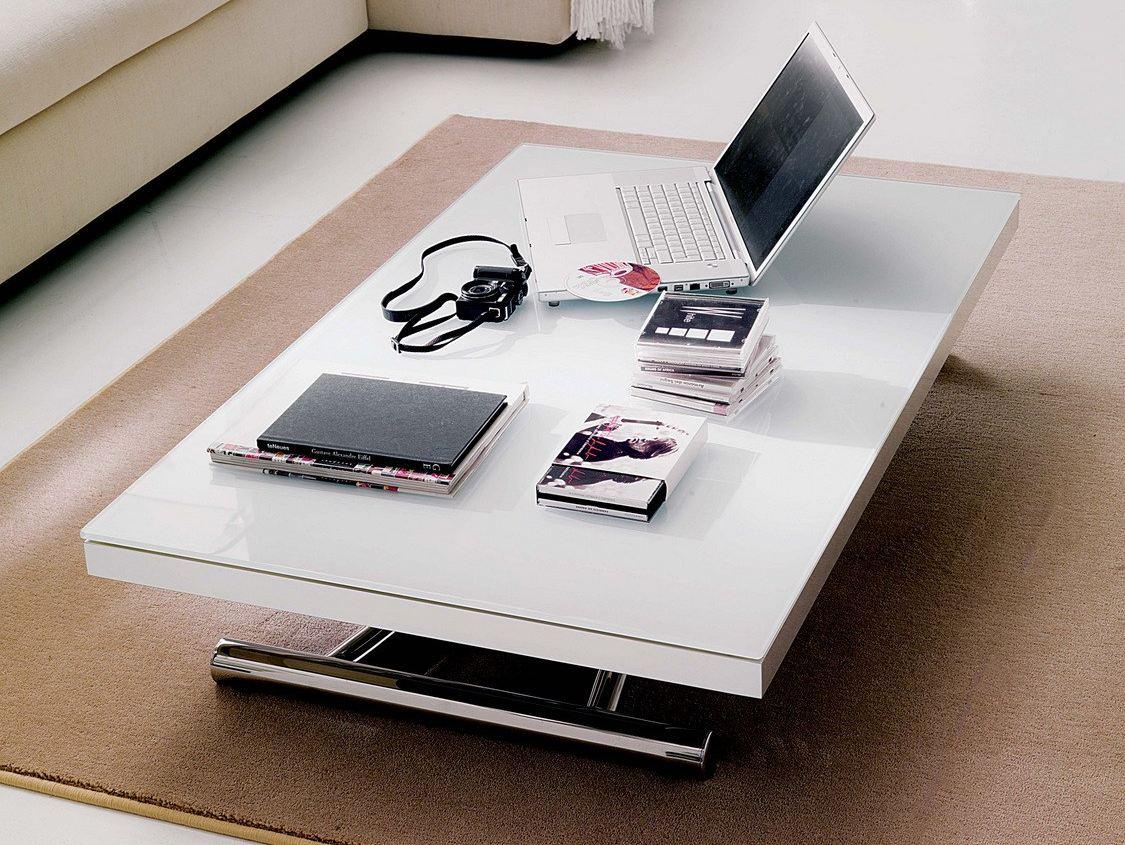 Height-adjustable crystal coffee table | Planet by Ozzio Italia