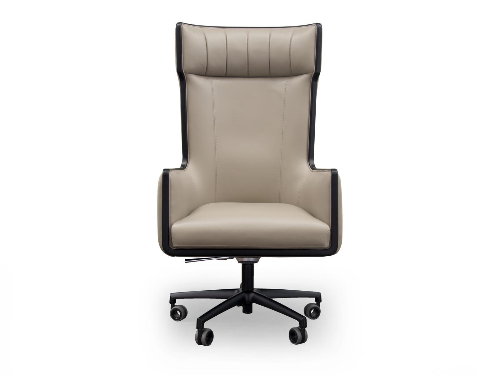 Leather executive chair with castors | Nixon by Formitalia