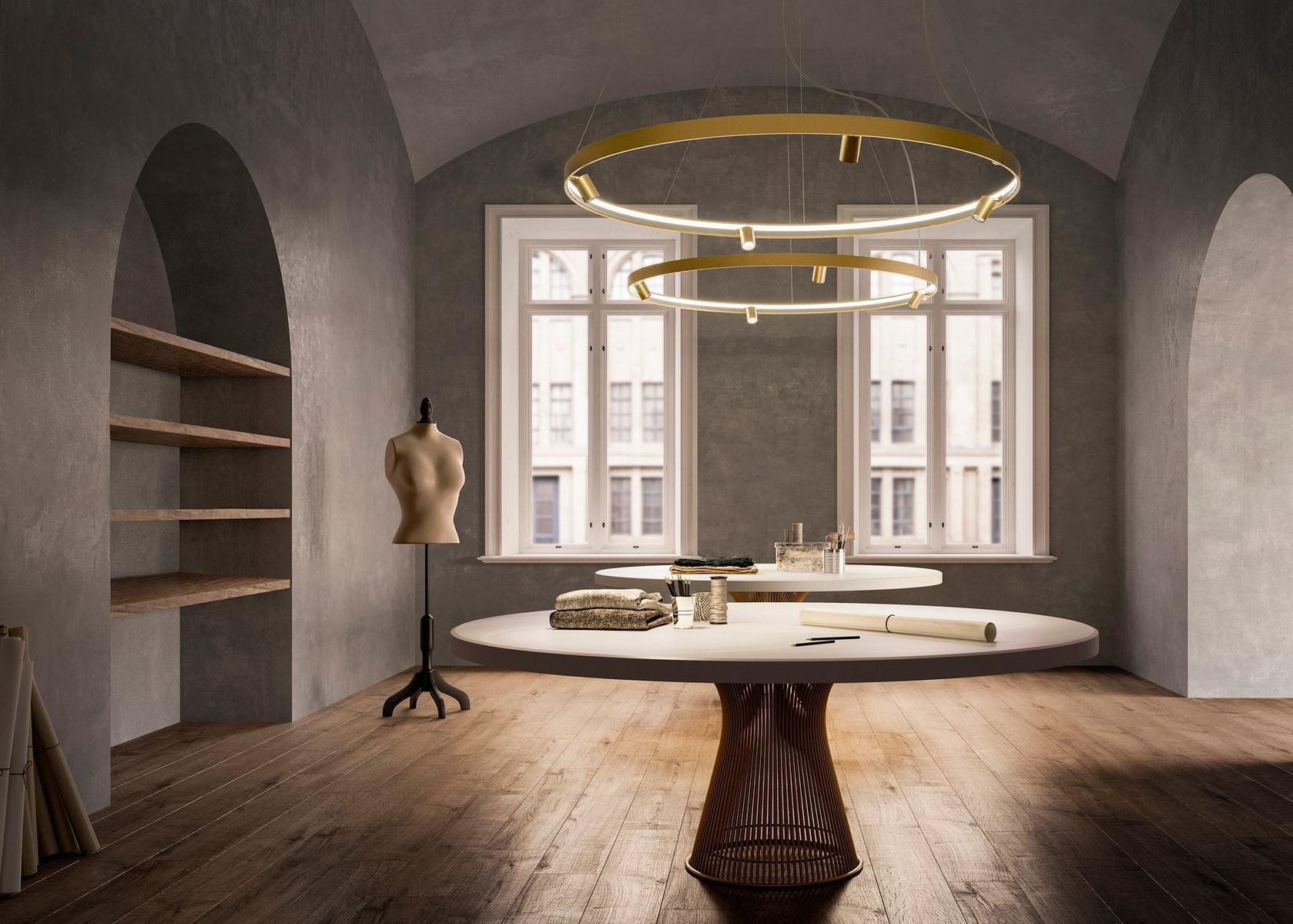 LED extruded aluminium pendant lamp | Arena by Panzeri