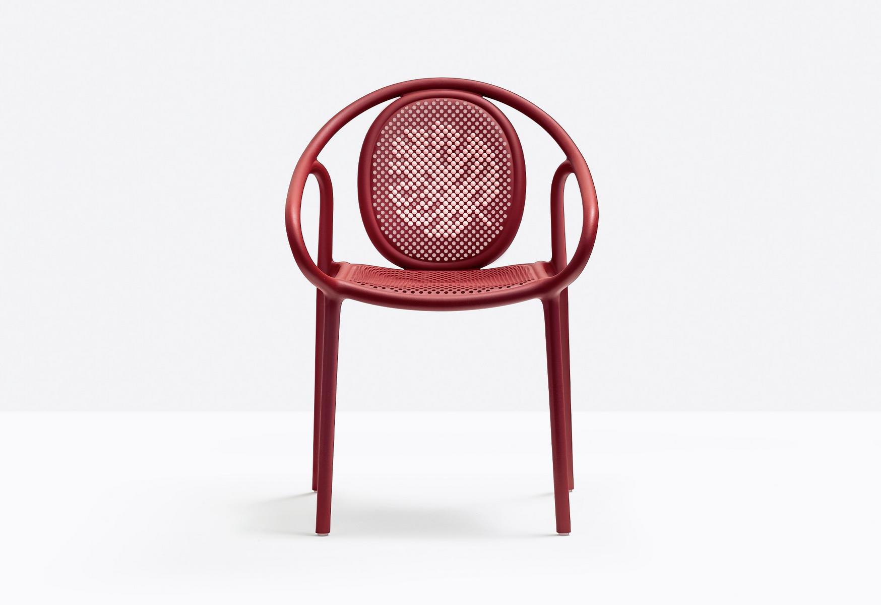 Stackable polypropylene chair with armrests | Remind 3735 by Pedrali